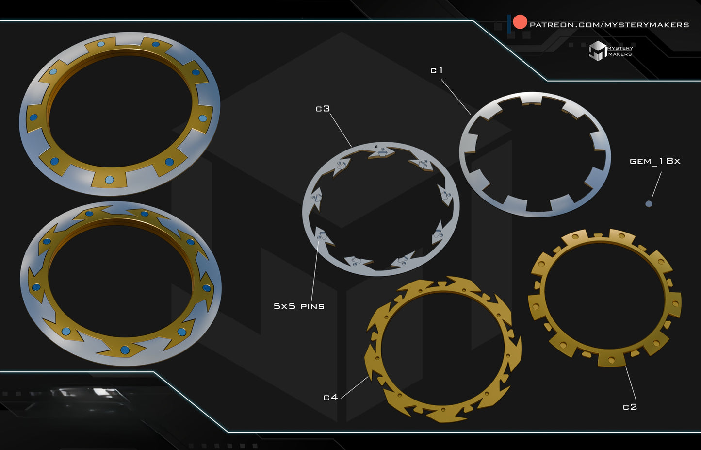 3D Printed Light/Dark Chakram Replica Kit – Xena Inspired
