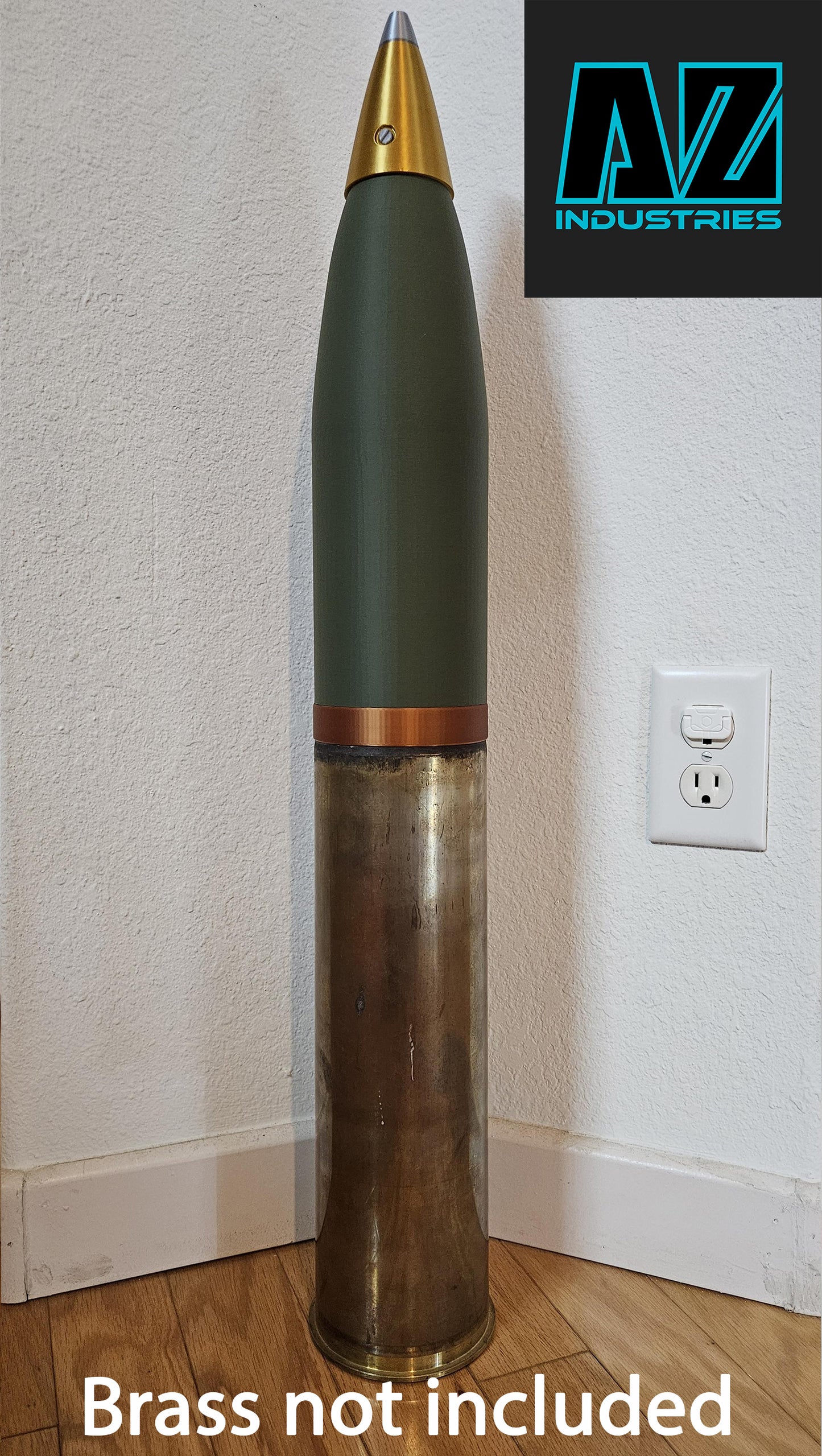 3D Printed 105mm brass topper