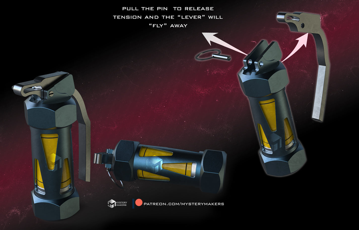 3D Printed Helldivers 2 G23 Stun Grenade Replica