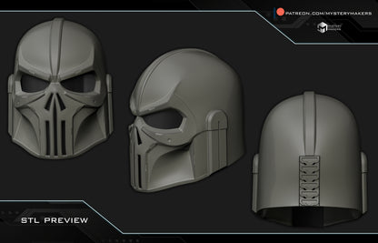 3D Printed Mandalorian Punisher Helmet Replica Kit