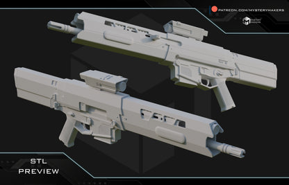 3D Printed Oblivion Rifle Replica Kit – Sci-Fi Movie Inspired