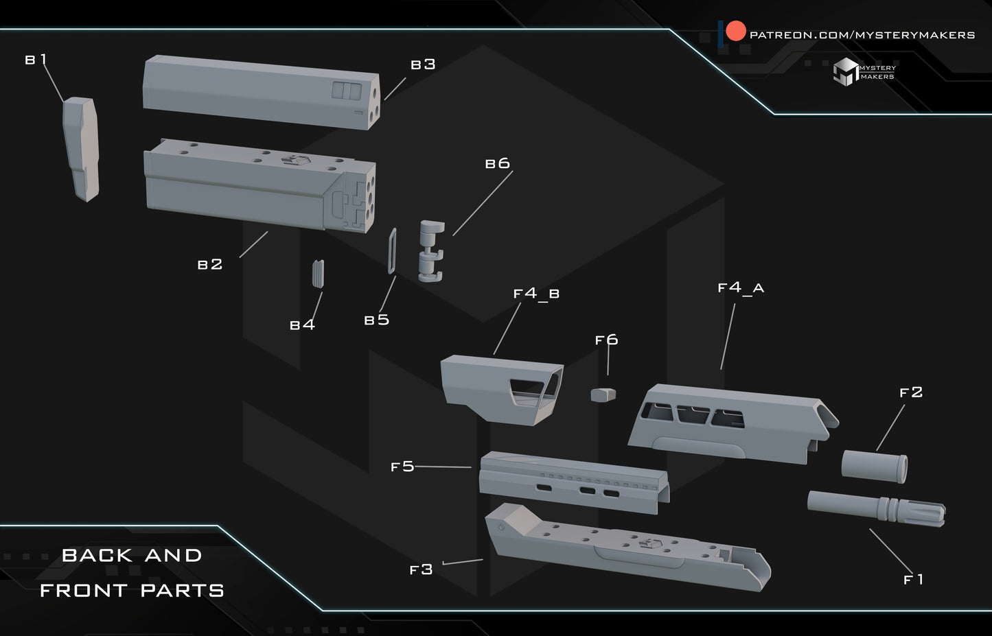 3D Printed Oblivion Rifle Replica Kit – Sci-Fi Movie Inspired