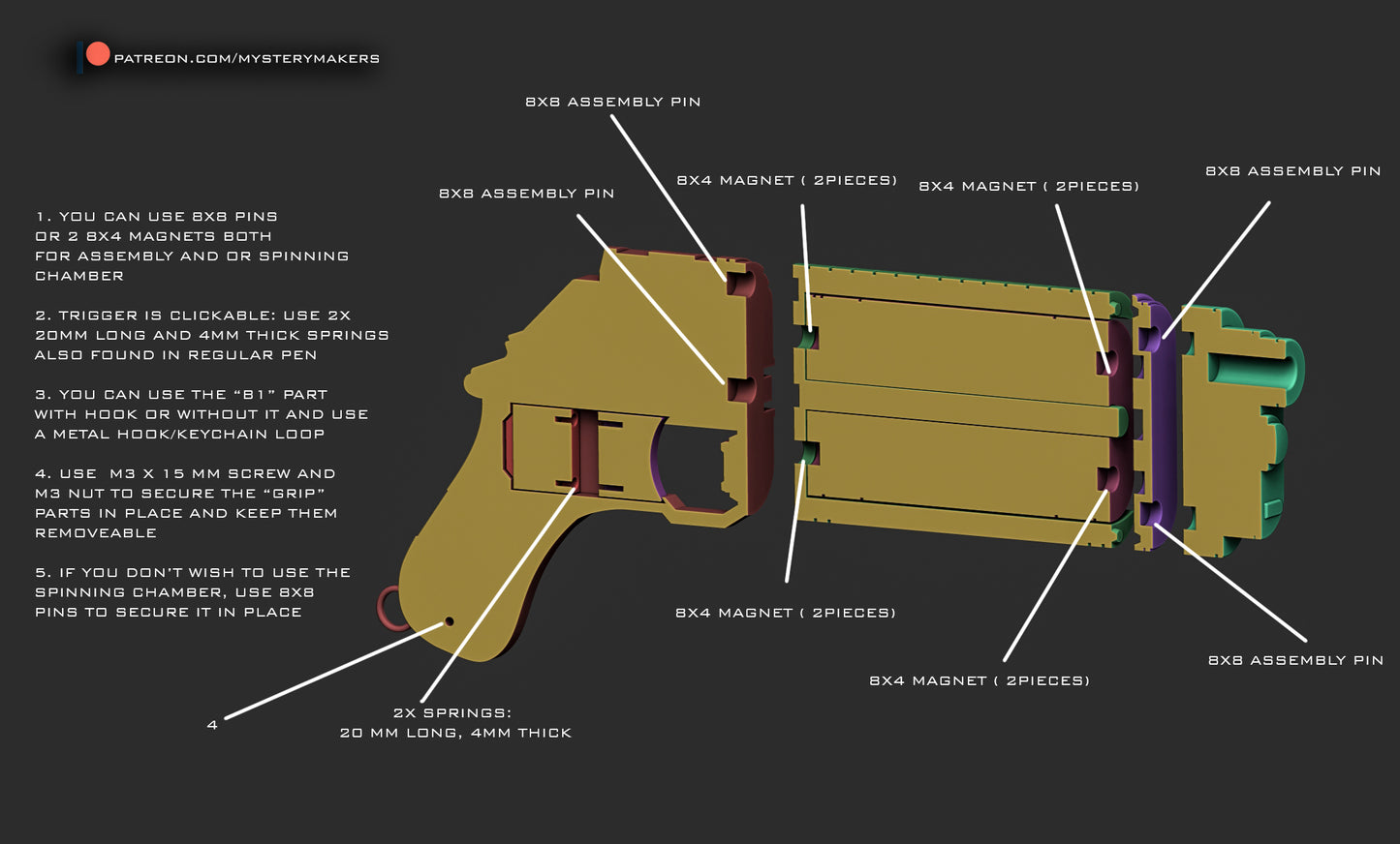 3D Printed MW-20 Bryar Pistol Replica Kit – Andor Inspired