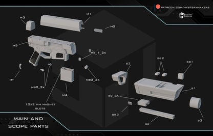 3D Printed Oblivion Rifle Replica Kit – Sci-Fi Movie Inspired