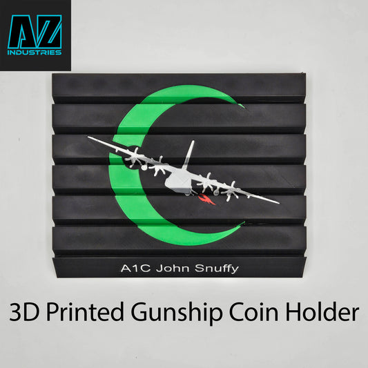 AC-130J Ghostrider Gunship Challenge Coin Holder – Custom 3D Printed Display Rack