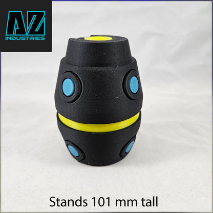 3D printed Helldivers 2 G6 impact grenade replica prop on display