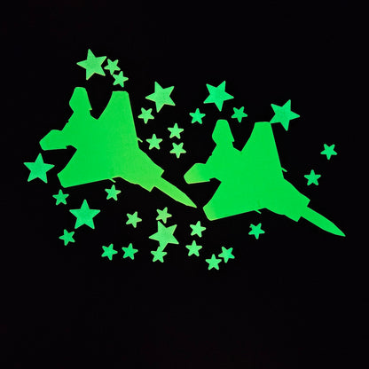 Stack Packs – Glow-in-the-Dark Military Aircraft & Star Set
