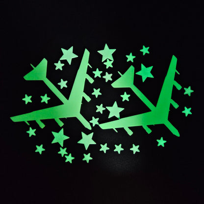 Stack Packs – Glow-in-the-Dark Military Aircraft & Star Set