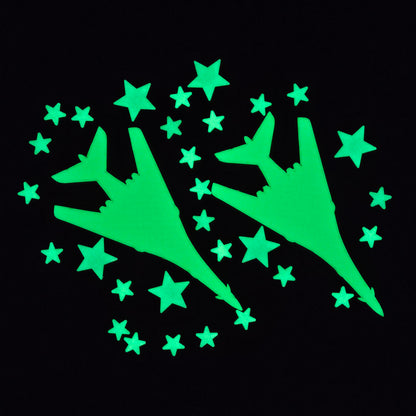 Stack Packs – Glow-in-the-Dark Military Aircraft & Star Set