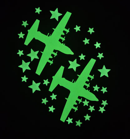 Stack Packs – Glow-in-the-Dark Military Aircraft & Star Set