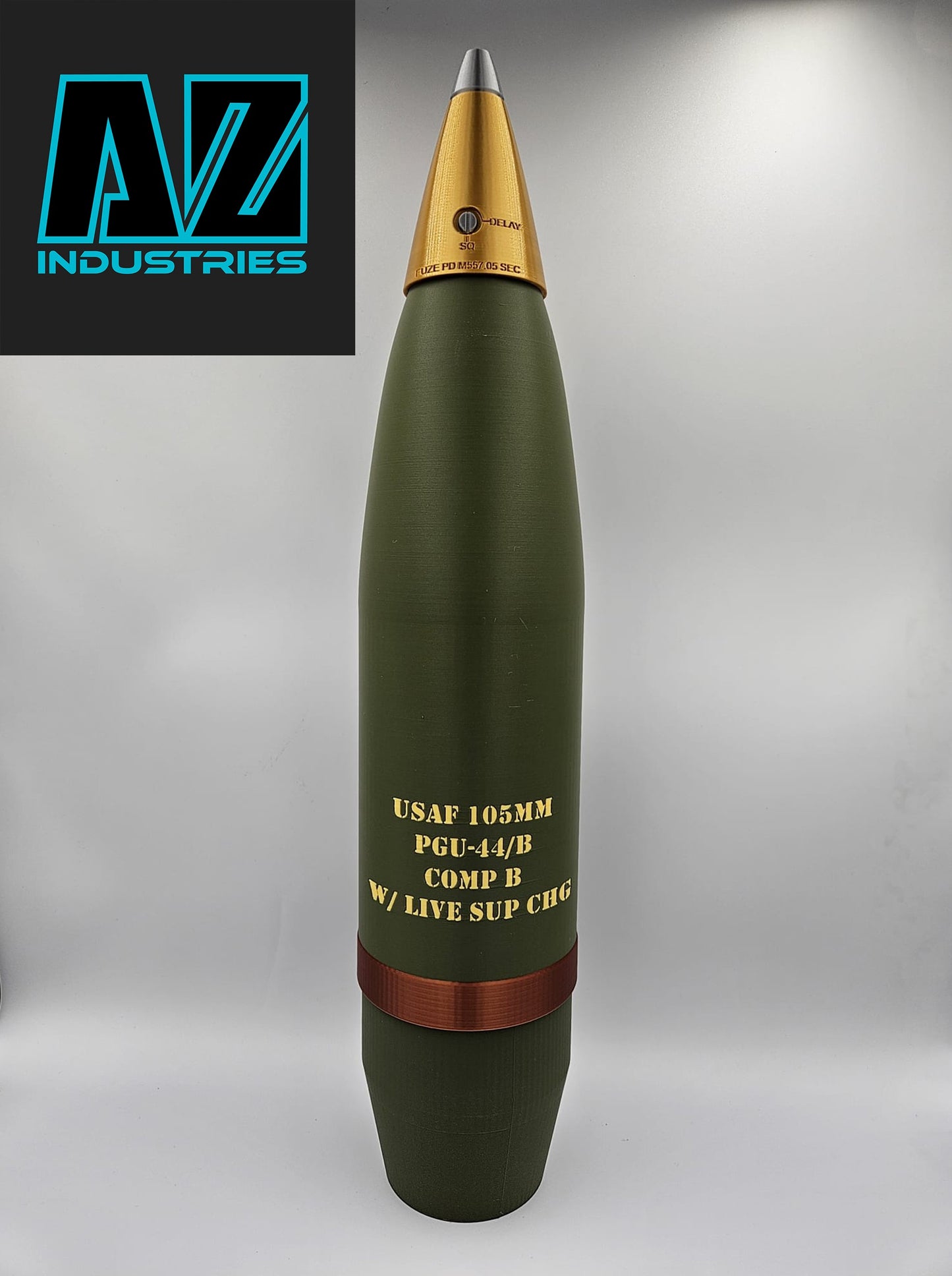 3D Printed 105mm Replica Topper/Brass