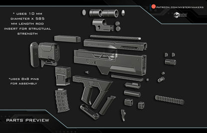 3D Printed AR-23 Liberator Replica Kit – Helldivers 2 Inspired