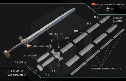 3D Printed Xena Sword Replica Kit – Warrior Princess Inspired
