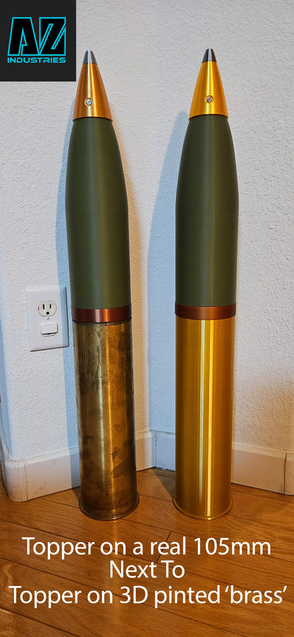 3D Printed 105mm HE Replica Topper & Shell Casing