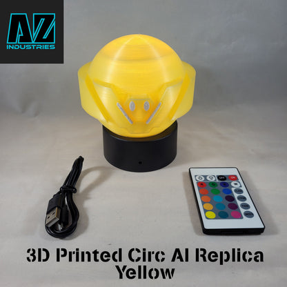 3D Printed Circ AI Light-Up Desk Buddy – Halo Infinite Inspired
