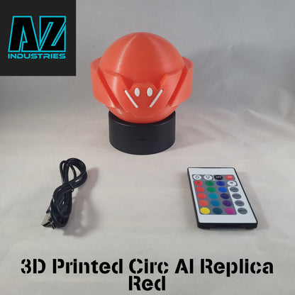 3D Printed Circ AI Light-Up Desk Buddy – Halo Infinite Inspired