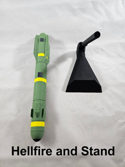 3D Printed AGM-114 Hellfire Missile Replica – Display Model