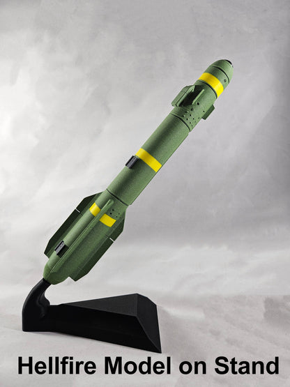3D Printed AGM-114 Hellfire Missile Replica – Display Model